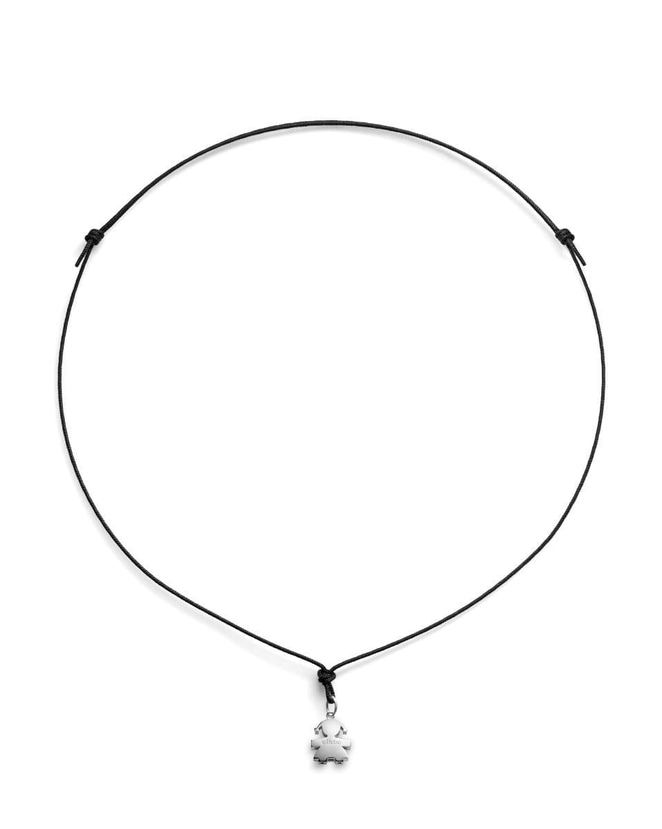 LeBebé I Tesorini Ciondolo sagoma bimba in oro bianco 18k - immagine 3