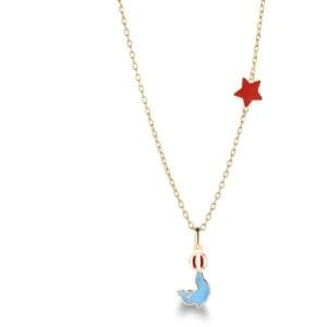 LeBebé  Circo ♡ collana oro giallo foca e stellina smaltati