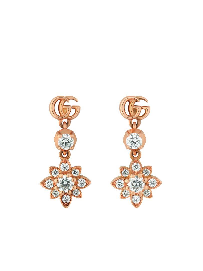 Gucci Orecchini Flora con diamanti 18 carati