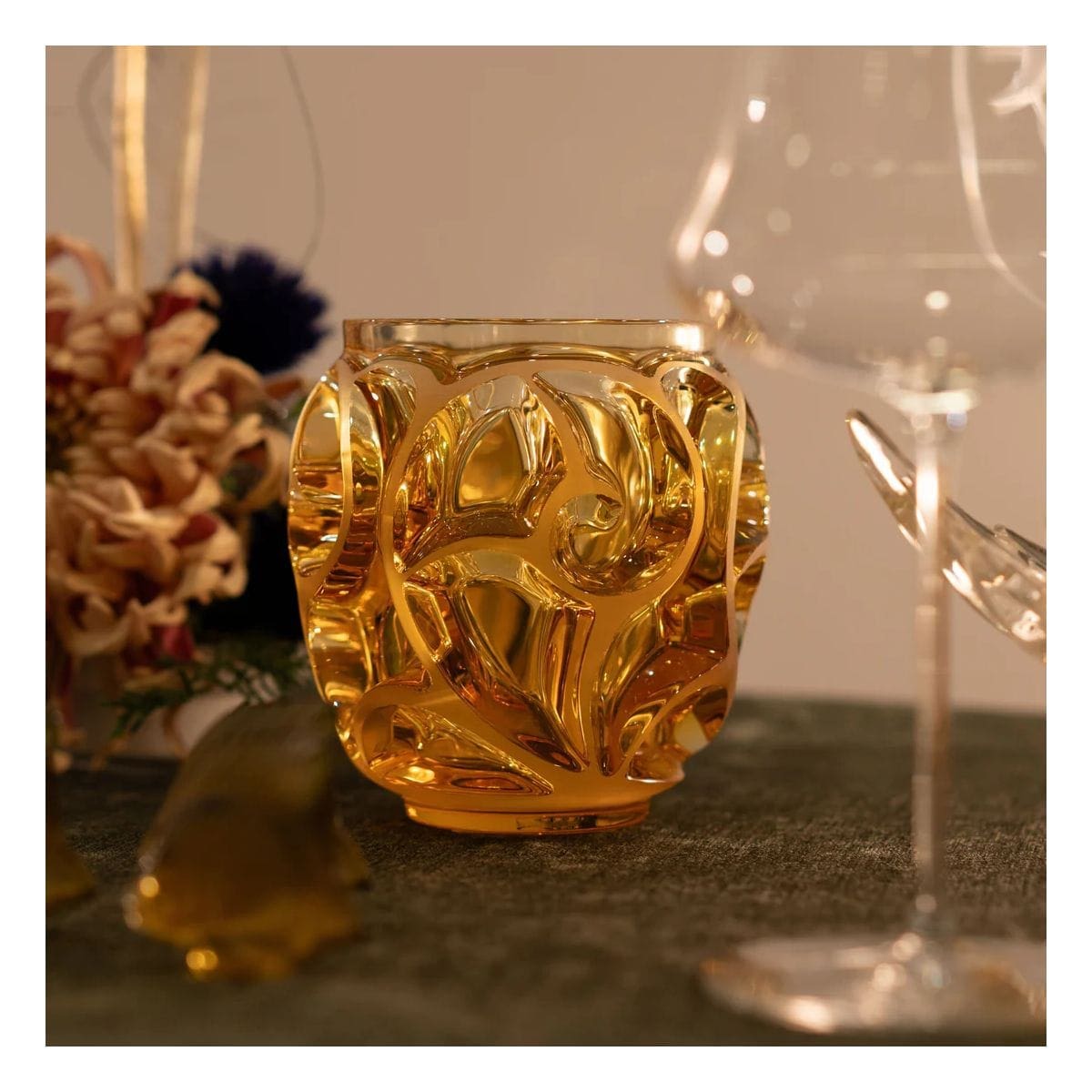 Lalique piccolo vaso Tourbillon Cristallo d'ambra - immagine 2