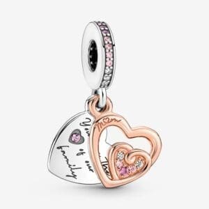 Pandora Charm Pendente Cuori Intrecciati e Famiglia