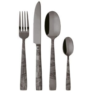 Sambonet Servizio tavola 24 posate Jungle PVD nero