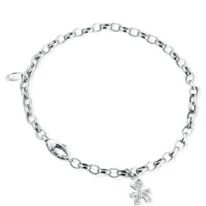 LeBebé bracciale pavé bimbo oro bianco