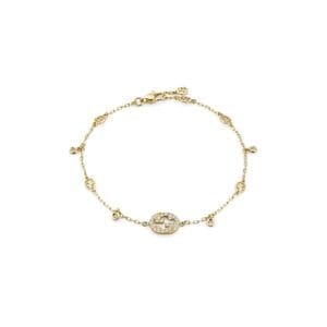 Bracciale Gucci Interlocking G con diamanti