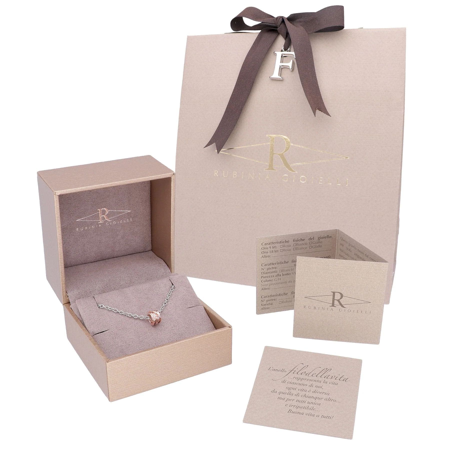 Filodellavita collana Mini 13 fili Oro Rosa 9kt - immagine 3