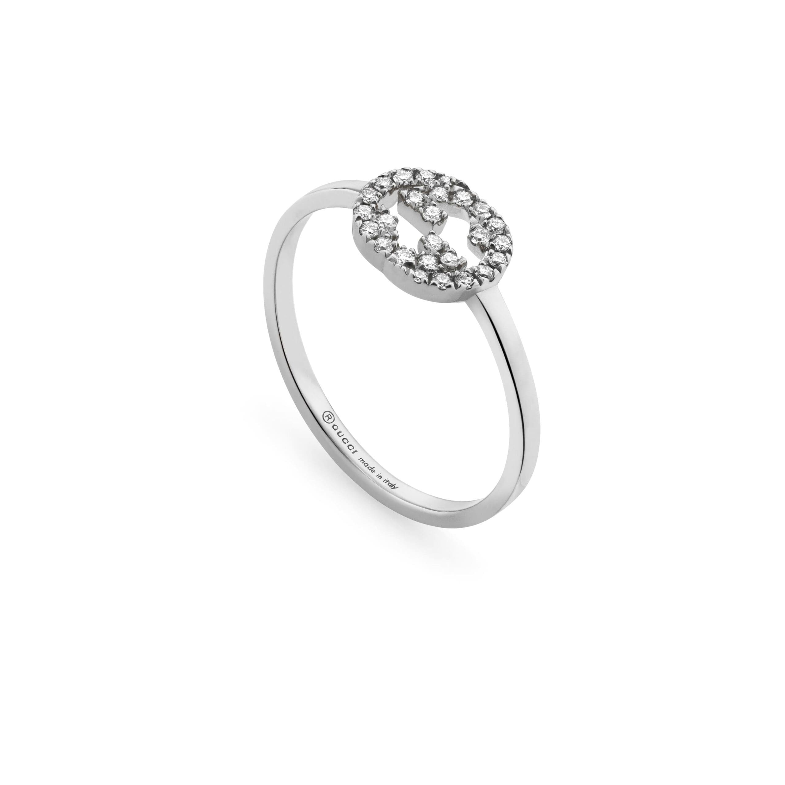 YBC729412003_002_risultato Gucci Anello Interlocking G con Diamanti - immagine 1