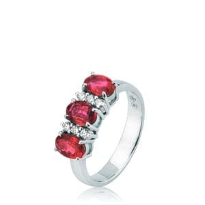 Mirco Visconti Anello Con Rubini e Diamanti