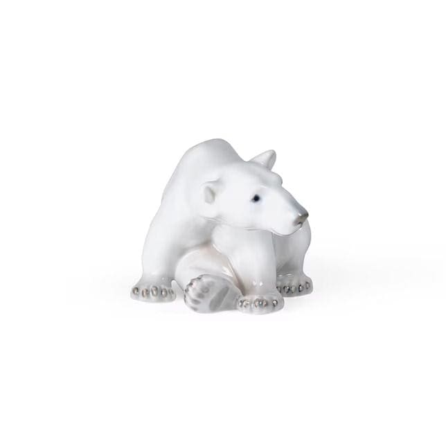 Royal Copenhagen Figurina Orso Polare Seduto 12 cm - immagine 3