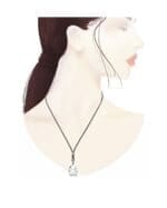 LeBebè Ciondolo I classici con sagoma bimba in oro bianco - immagine 3