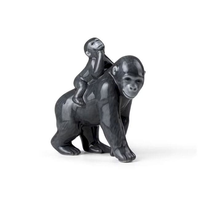 Royal Copenhagen Figurina Annuale 2023 - Gorilla Con Cucciolo 13 Cm - immagine 1