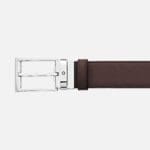 Montblanc Cintura reversibile in pelle nera/marrone 35 mm - immagine 3