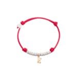 DoDo Bracciale Cordino Rondelle e Iniziale