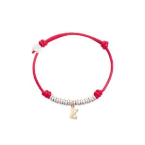 DoDo Bracciale Cordino Rondelle e Iniziale