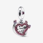 Pandora Charm Pendente Doppio Cuore “Heart on fire’’