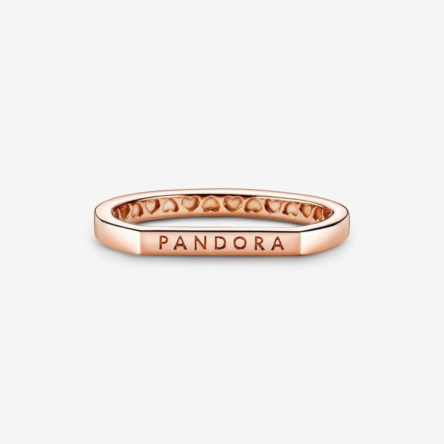 Anello Pandora componibile con barretta e logo - immagine 3