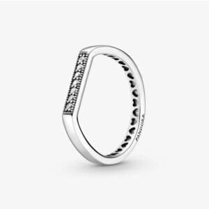 Anello Pandora componibile con barretta scintillante