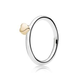Anello Pandora Cuore Bicolore
