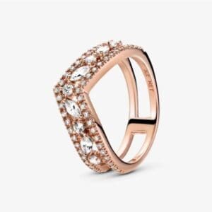 Anello Pandora Chevron Doppio Taglio Marquise