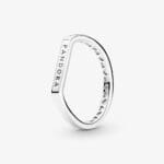Anello Pandora componibile con barretta e logo