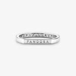 Anello Pandora componibile con barretta e logo - immagine 3