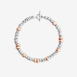 DoDo BRACCIALE RONDELLE ARGENTO & ARGENTO DORATO