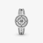 Anello Pandora Doppio Punto Luce Scintillante - immagine 2
