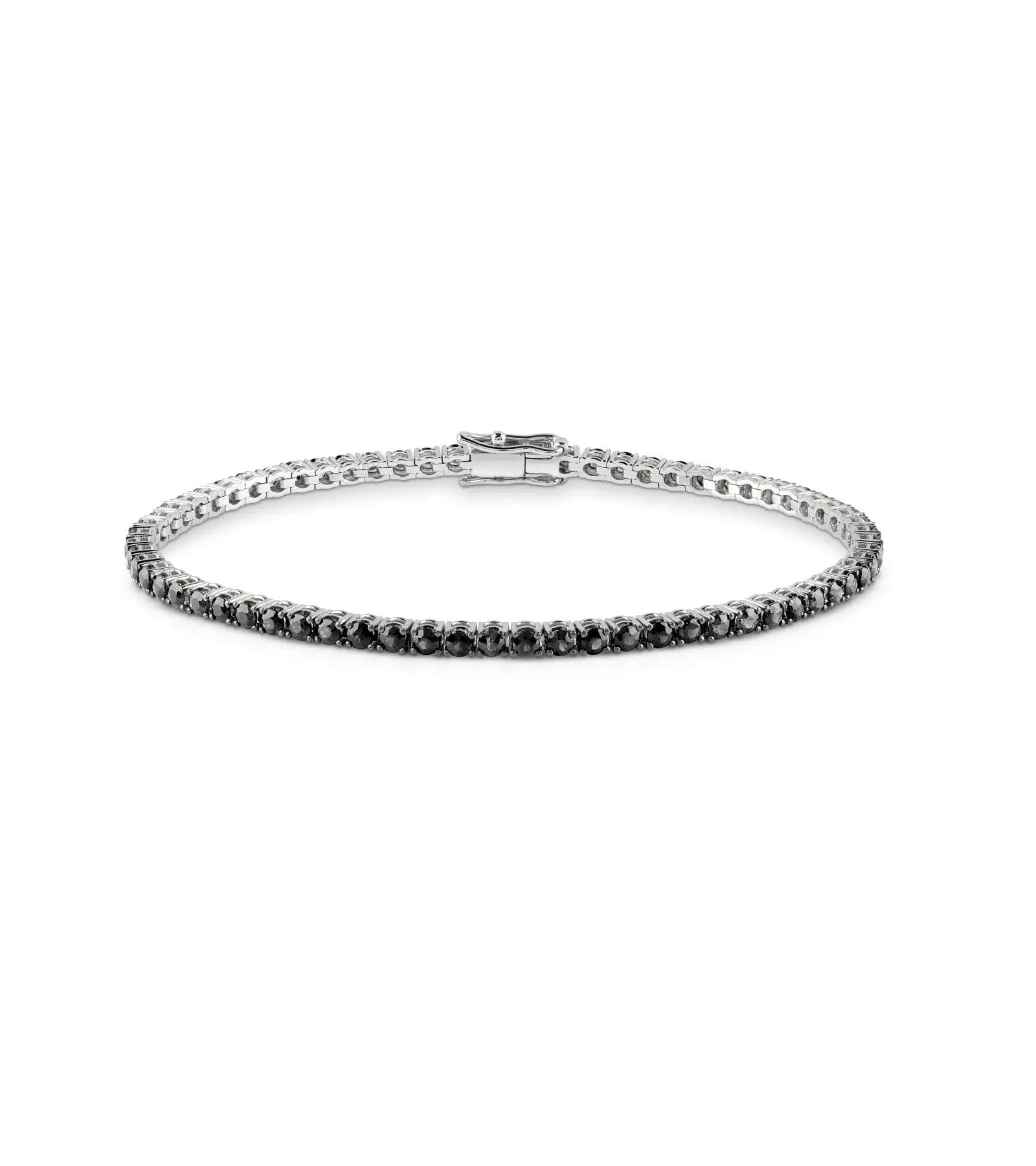 20079860_1_risultato Bracciale Tennis oro bianco e diamanti neri - immagine 1