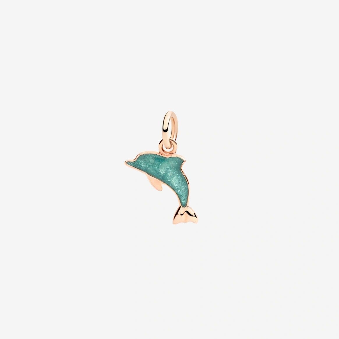 DMC4010_DOLPS_EPT9R_010_Dodo_9k-rose-gold-teal-mother-of-pearl-effect-enamel-dolphin-charm_risultato DoDo Ciondolo Delfino - immagine 1