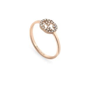 Gucci Anello Interlocking G con Diamanti