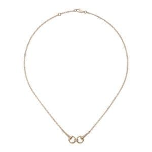 Gucci Horsebit Collana a catena con diamanti e morsetto