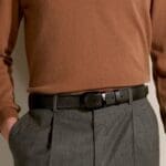 Montblanc Cintura in pelle nera 35mm - immagine 2