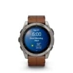 Garmin Orologio fēnix® 8 - 51 mm, AMOLED Sapphire, Titanium con cinturino in pelle Chestnut - immagine 2