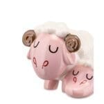 Alessi Pisoletti statuina in porcellana presepe Happy Eternity Baby - immagine 2