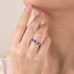 Mirco Visconti Anello oro bianco zaffiri e diamanti - immagine 2