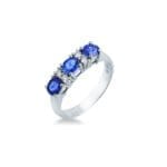 Mirco Visconti Anello oro bianco zaffiri e diamanti