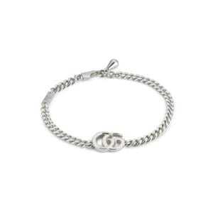 Gucci Bracciale GG Marmont con maglia a catena