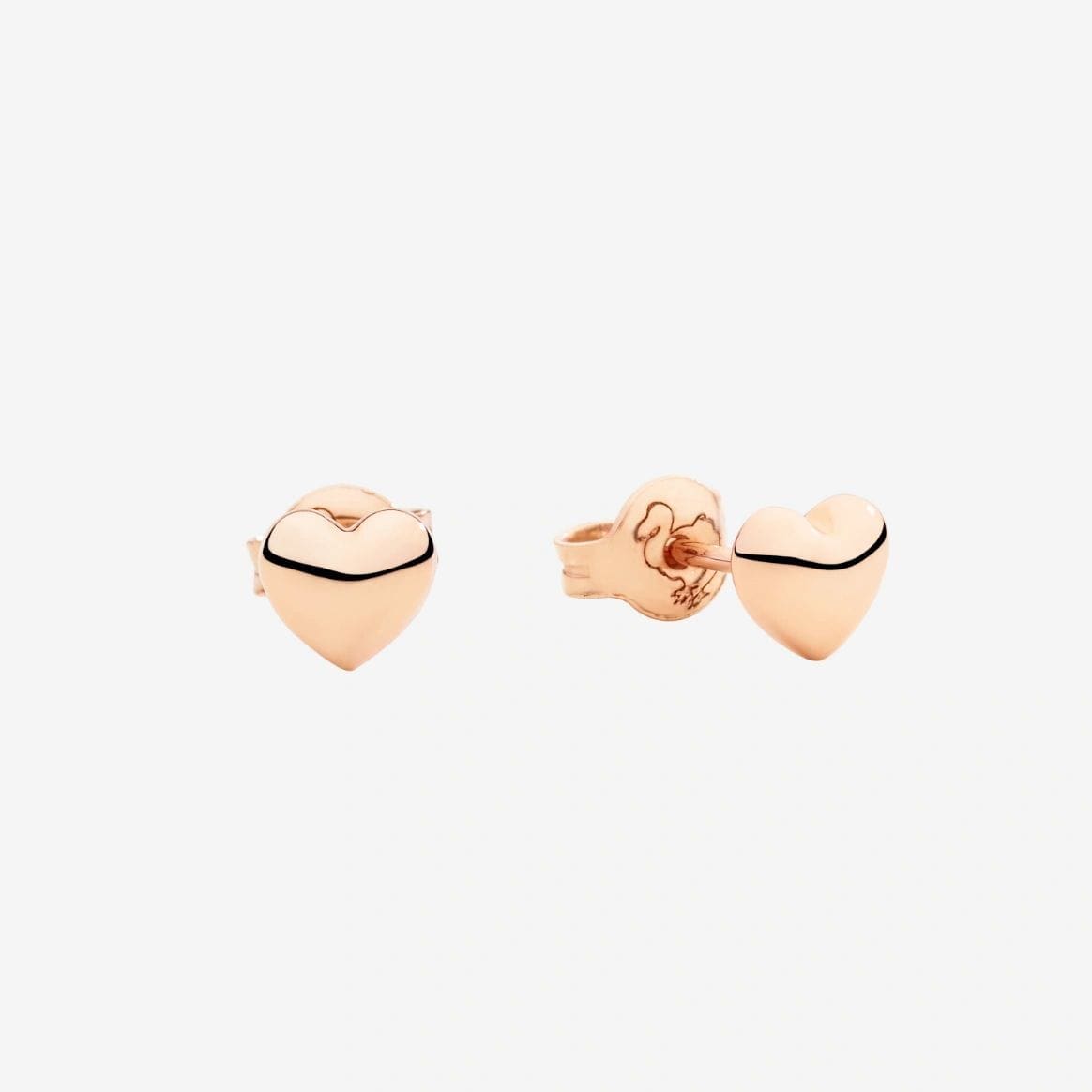 DoDo orecchini stud cuore oro rosa - immagine 1