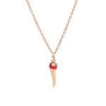 DoDo ciondolo corno oro rosa & smalto - immagine 2