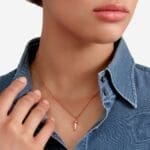 DoDo ciondolo corno oro rosa & smalto - immagine 3