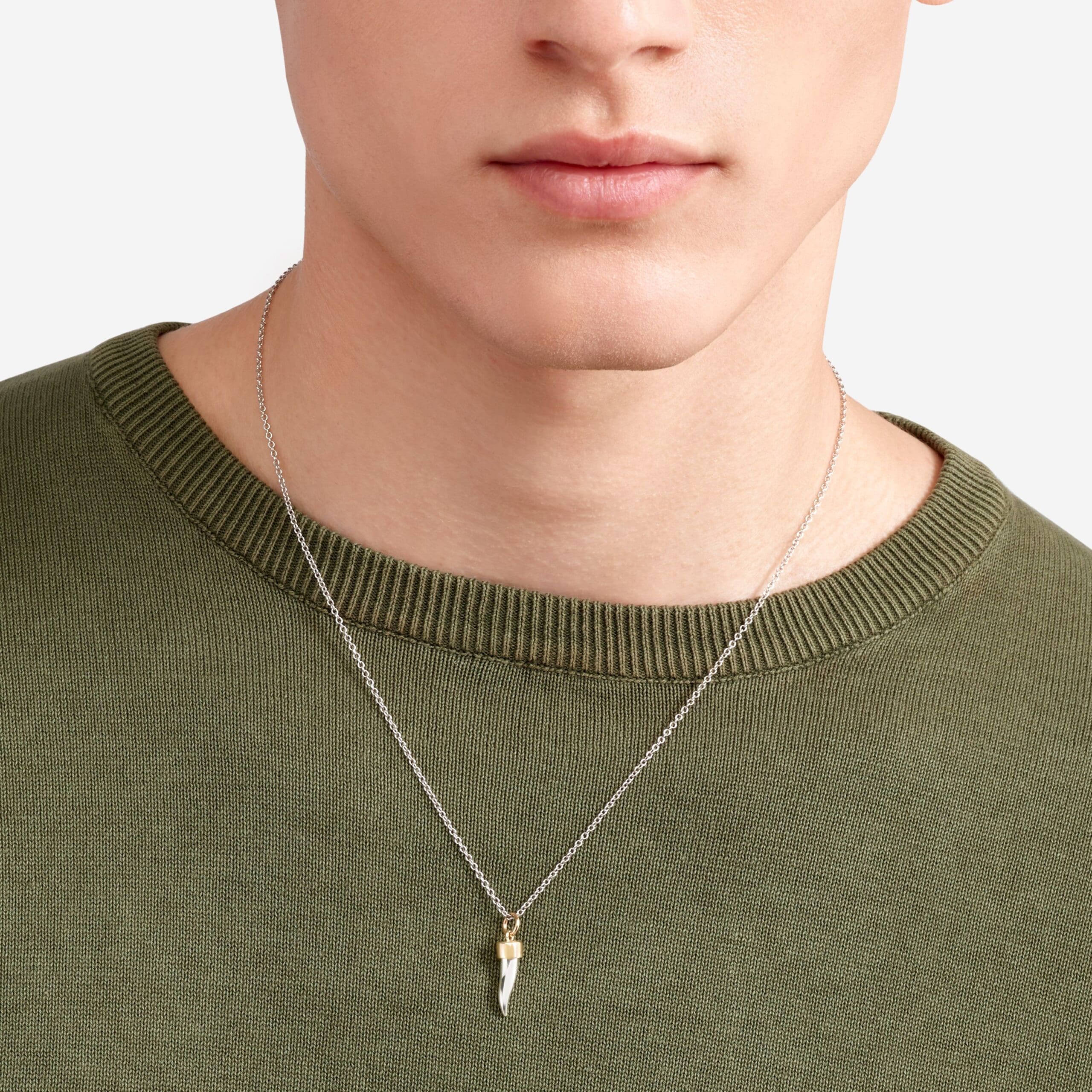 DoDo ciondolo corno oro giallo & argento - immagine 3