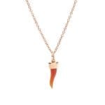 DoDo ciondolo corno oro rosa & Corniola - immagine 2