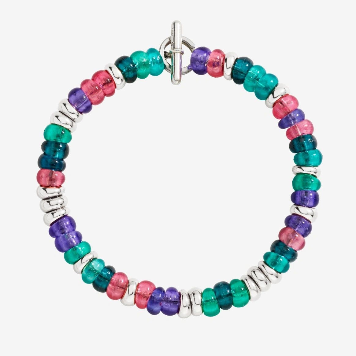 DoDo Bracciale Rondelle argento & plastica riciclata - immagine 1