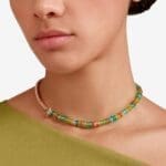 DoDo Bracciale Rondelle argento dorato & plastica riciclata - immagine 4