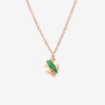 DoDo ciondolo rana oro rosa, smalto & zaffiri - immagine 2