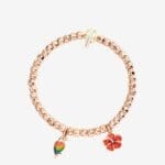 DoDo ciondolo fiore ibisco oro rosa & smalto - immagine 2