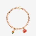 DoDo ciondolo fiore ibisco oro rosa & smalto - immagine 2