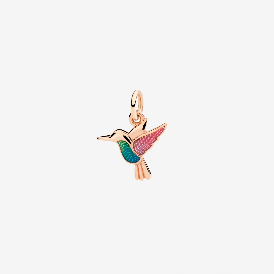 DoDo ciondolo colibrì oro rosa & smalto - immagine 1