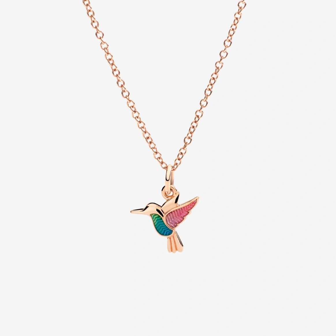 DoDo ciondolo colibrì oro rosa & smalto - immagine 2