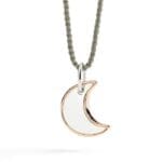 DoDo CIONDOLO XL LUNA ARGENTO & ORO ROSA - immagine 2