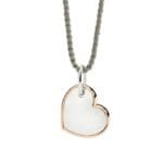 DoDo CIONDOLO XL CUORE ARGENTO & ORO ROSA - immagine 2